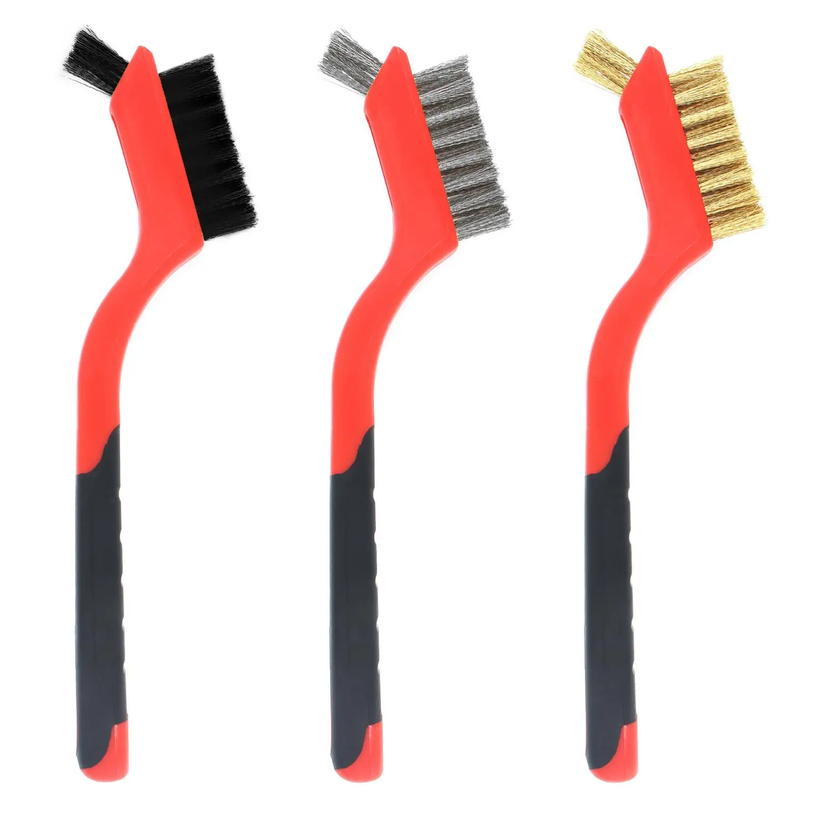 Escova De Limpeza De Latão Para Polimento De Metal, Fio De Latão, Aço Inoxidável, Escova De Nylon, Home Tool, Remove Rust, Tool, 3Pcs