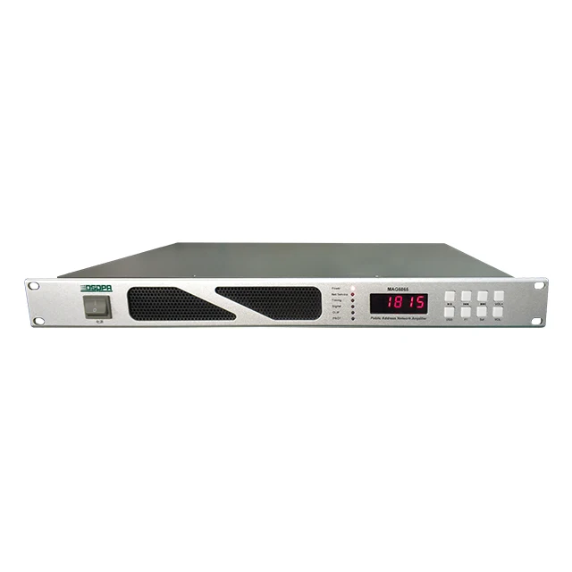 100V constant voltage output 500w dual network interface Aluminum Panel 1U  Network IP PA Amplifier with USB/SD/MP3/MIC