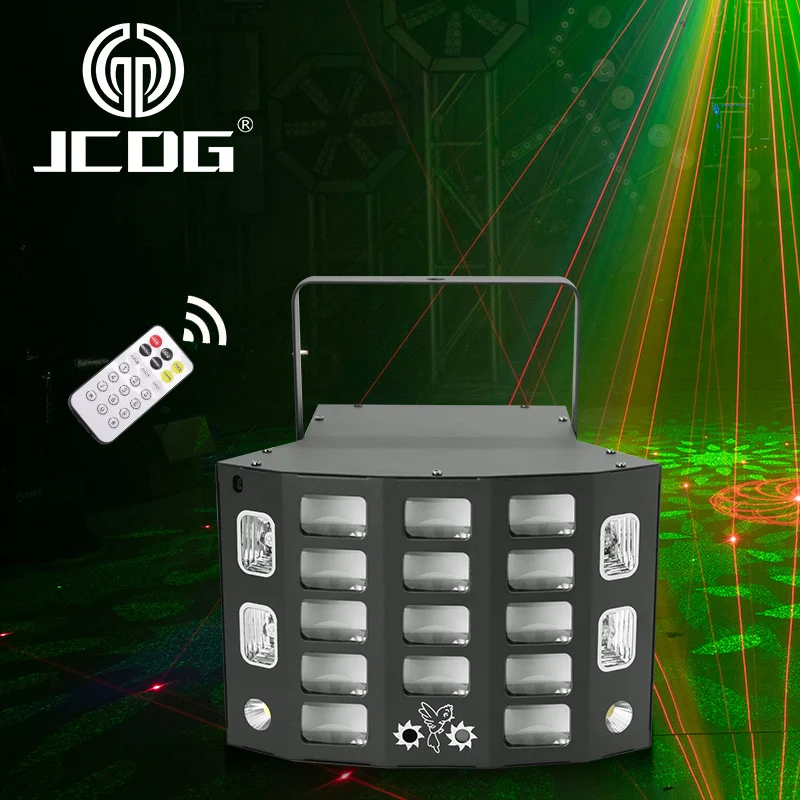 JCDG 80W High Power 5 Layer LED Derby Light RGB Colorful Stage Effect Light With DMX Flash Bar Lamp For Christmas DJ Party Disco