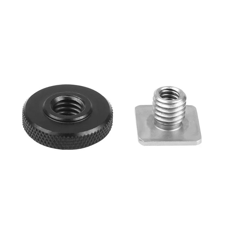 Tuerca adaptadora de tornillo para trípode, montaje en Zapata fría de 3/8 a 1/4, para cámara DSLR, soporte para jaula, Monitor, micrófono, luz de Flash de vídeo