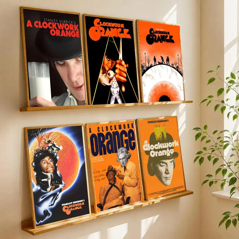 A Clockwork Orange Poster Retro HD Art Sticky Wall Waterproof Home Living Room Bedroom Bar Aesthetic Decoration