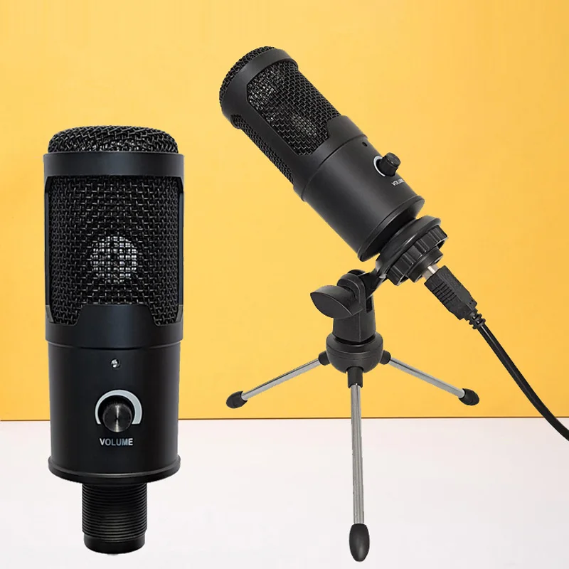 1.5m wired Professional Condenser Microphones Mic for PC Laptop Singing Gaming Live Streaming Recording Studio Tik Tok YouTube