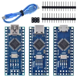 Controlador Nano Compatível com Bootloader para Arduino, USB 3.0, Mini, Tipo-C, Micro, Driver USB CH340, 16Mhz, ATMEGA328P