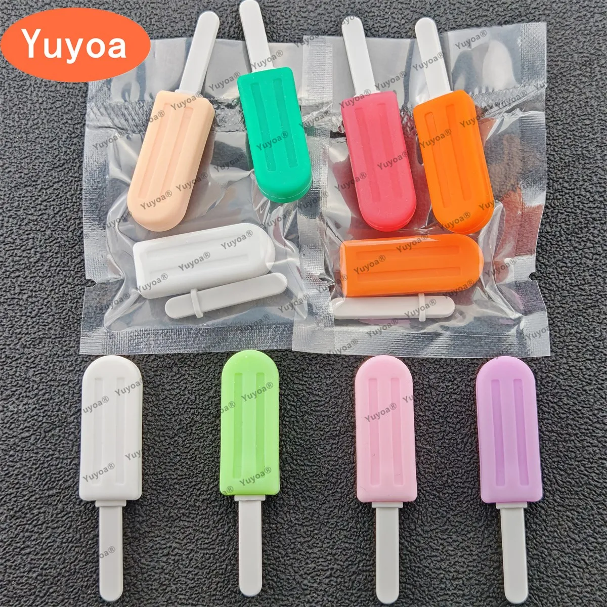 Wholesale 80pcs Orthodontic Aligner Chewies Ice Cream Fruit Flavors Silicone Teeth Stick Bite Tooth Chew Aligners