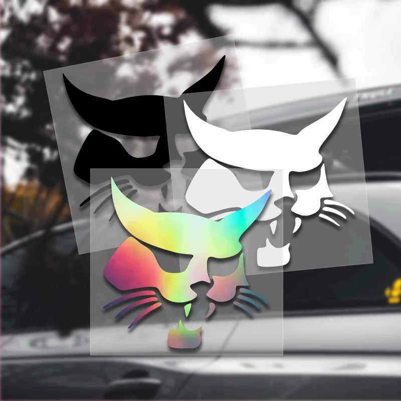 for Bobcat Head Silhouette Car Sticker Waterproof Sunscreen Vinyl Decal Motorcycle Windshield Decor Decoration