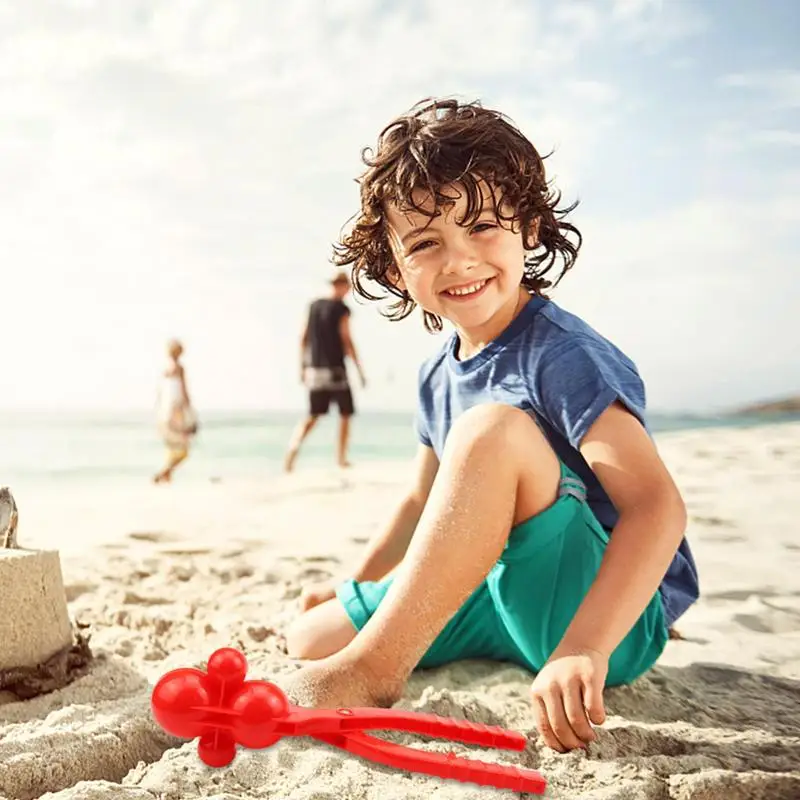 Pinza para hacer juguetes de nieve, herramienta para hacer bolas de nieve, juguete de arena para playa, diversión de invierno al aire libre