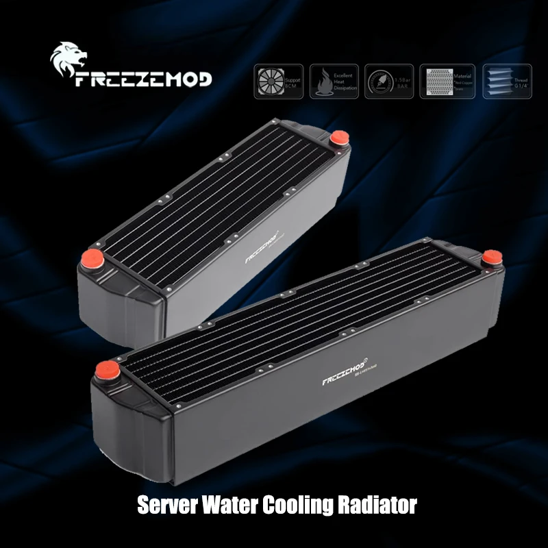 خادم مشعاع تبريد المياه 80X3 X4، مبادل حراري من الألومنيوم سمك 65 مم 3 طبقات 'Z' نوع قناة المياه SR-LH65T3X80 #3