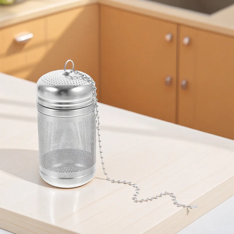 

Stainless Steel Seasoning Ball Mesh Tea Infuser Hanging Chain Fine Mesh Spice Strainer for Soup Brine Cooking Hot Pot Dregs
