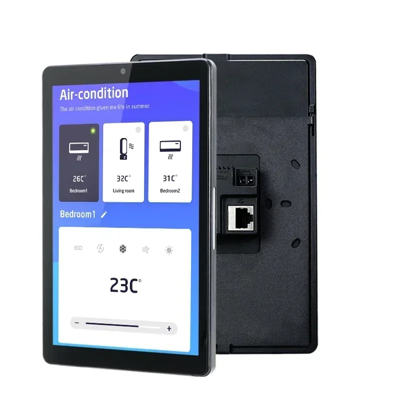 2023  YC-SM08P New 8 inch Embedded control touch panel For Android 11 tablet pc with rj45 poe