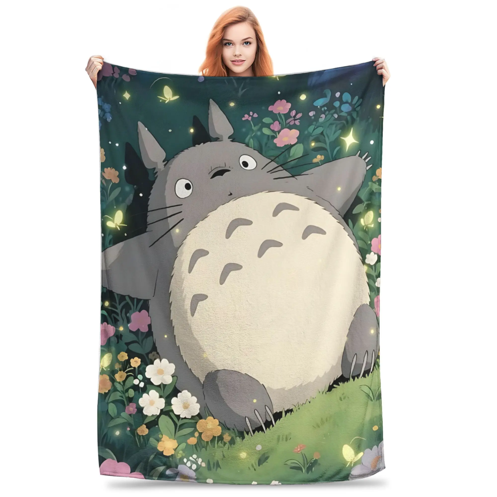 1PC My Neighbor Totoros  home room decorations Winter Blankets for Adults Bedding Home Interior Sofa Knee