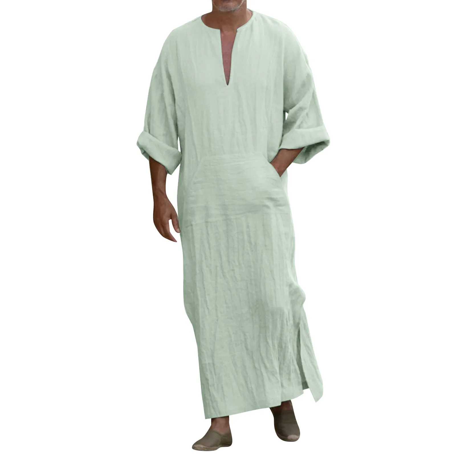 Robe longue arabe pour hommes, Arabie saoudite, Jubba, Thobe, Kaftan, Moyen-Orient, Vêtements islamiques, Mode musulmane, Abaya, Dubaï