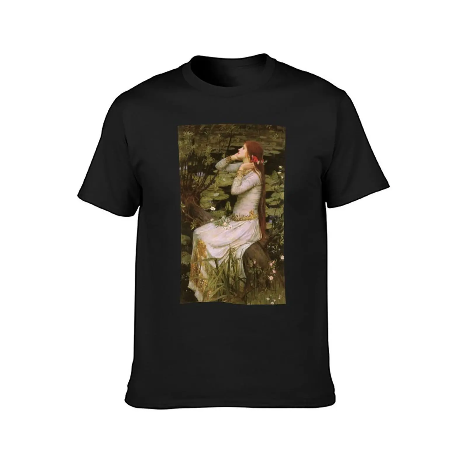 Vintage John William Waterhouse - Ophelia 1894 Fine Art T-Shirt kawaii clothes plus size tops workout shirts for men