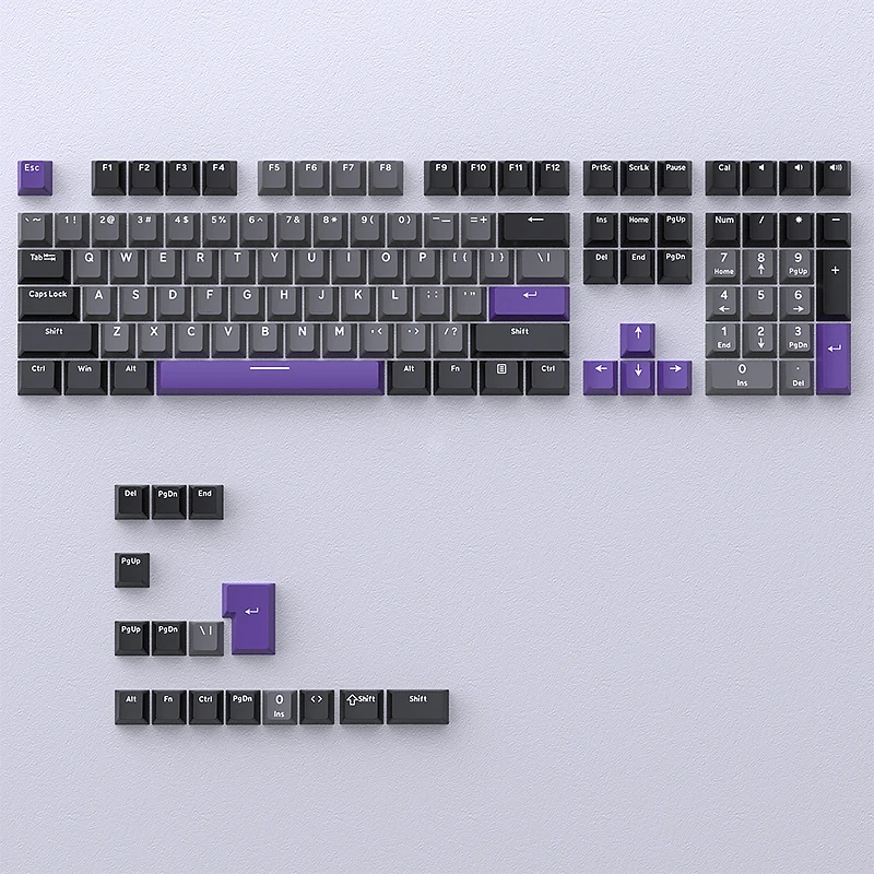 126 Keys Double Shot PBT Cherry Keycaps Mechanical Game Keyboard Wireless for MX Switch Keycap GMK67 GMK87 GMK61 Keyboard Keycap