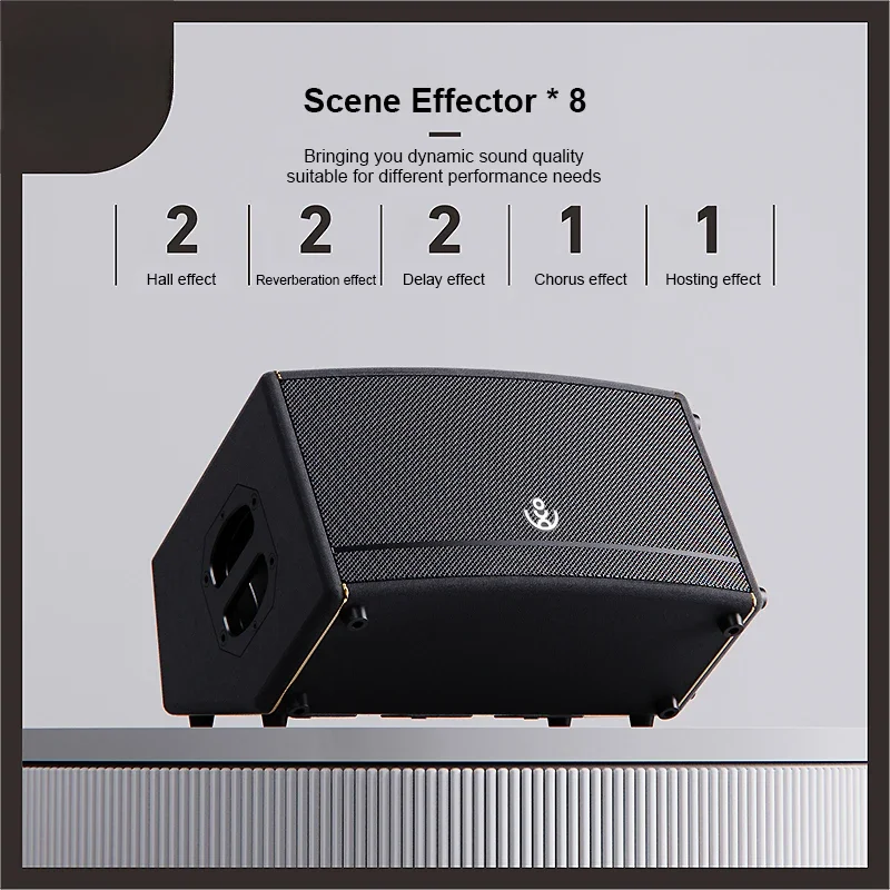 Artist Pro 600W Double 8" Floor Stage Speakers For PA/DJ Church