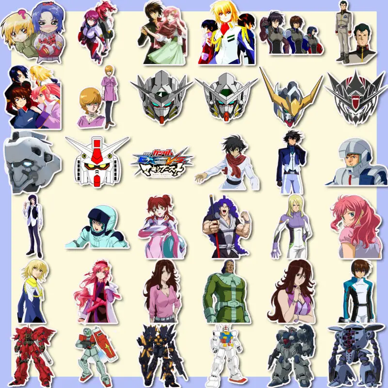 

25/40 шт., аниме периферийные наклейки Gundam с героями мультфильмов, креативные новые чехлы для телефонов, чемоданы, тетради, наклейки из декоративного материала «сделай сам»