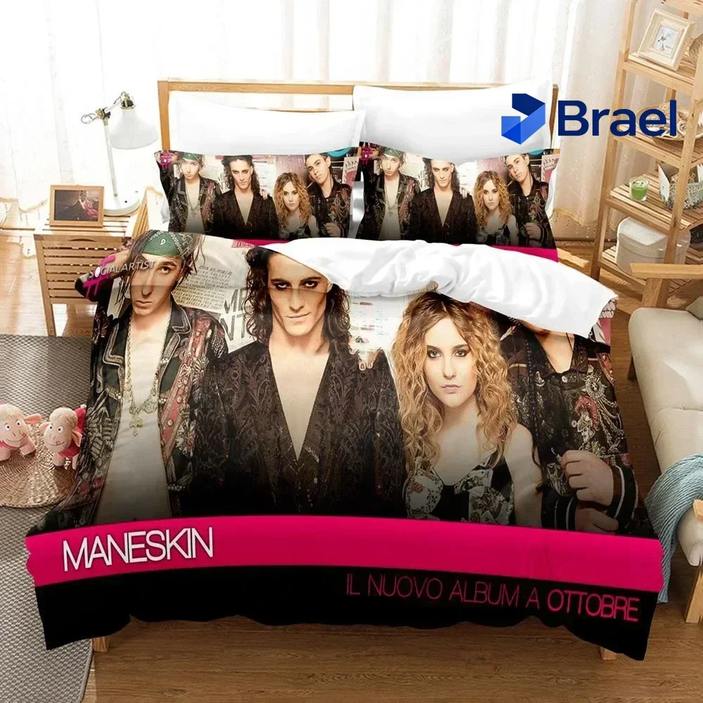 Exquisite 3D Printed Maneskin Bedding Set Pillowcase Duvet Cover Double Twin Full Queen King Adult Boys Bedclothes Quilt Cover