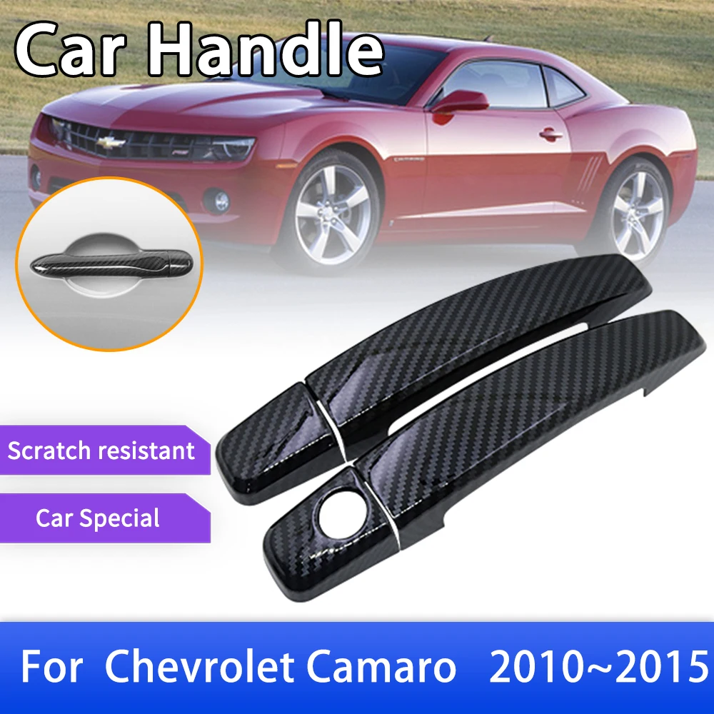 

for Chevrolet Camaro 5Th Gen 2010 2011 2012 2013 2014 2015 Carbon Fiber Door Handle Cover Trim Car Styling Accessories Stickers