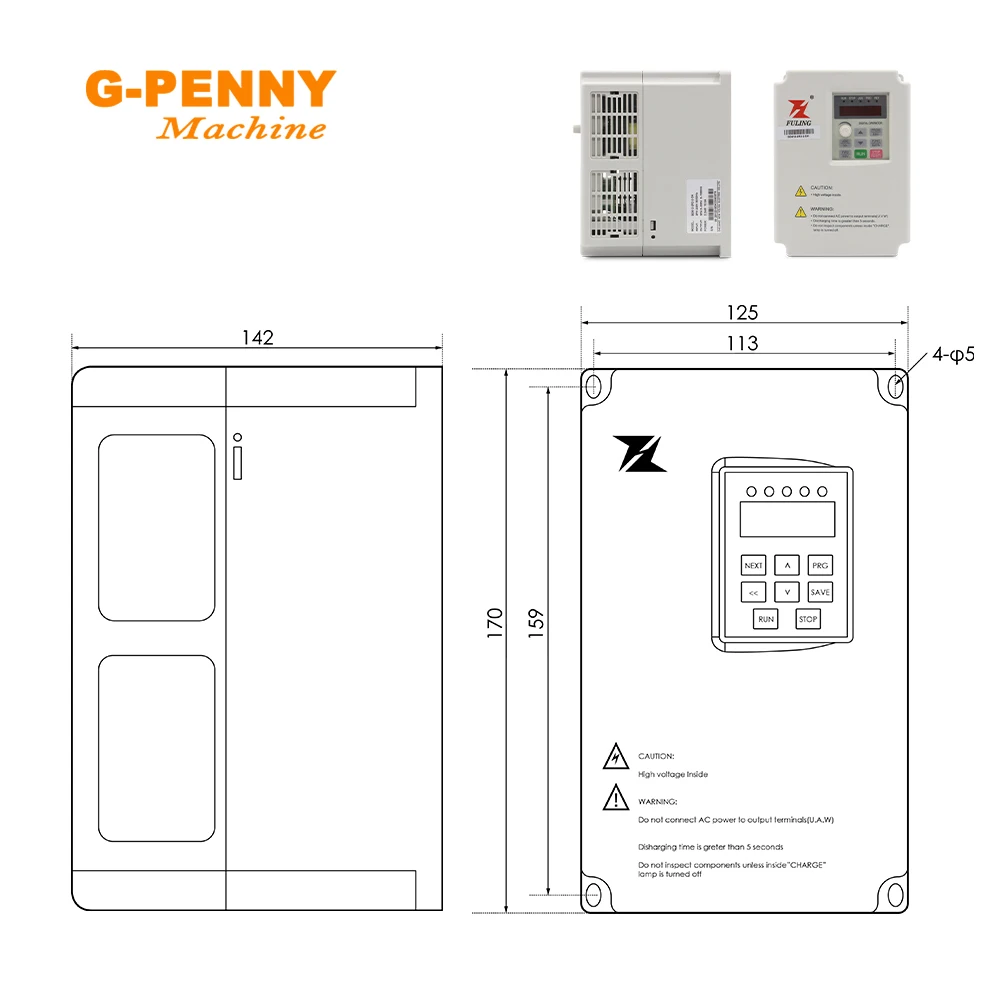 1.5KW/2.2KW Fuling BD612 VFD CNC speed control Variable Frequency For CNC Drive Hybrid Power Inverter vdf