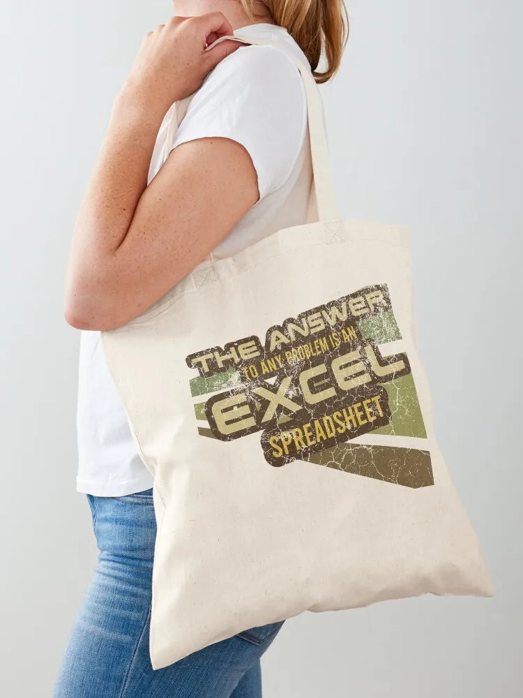 

Excel Answer Problem IT Funny Design Tote Bag Candy bags shopping bags foldable custom canvas bag bags woman 2025