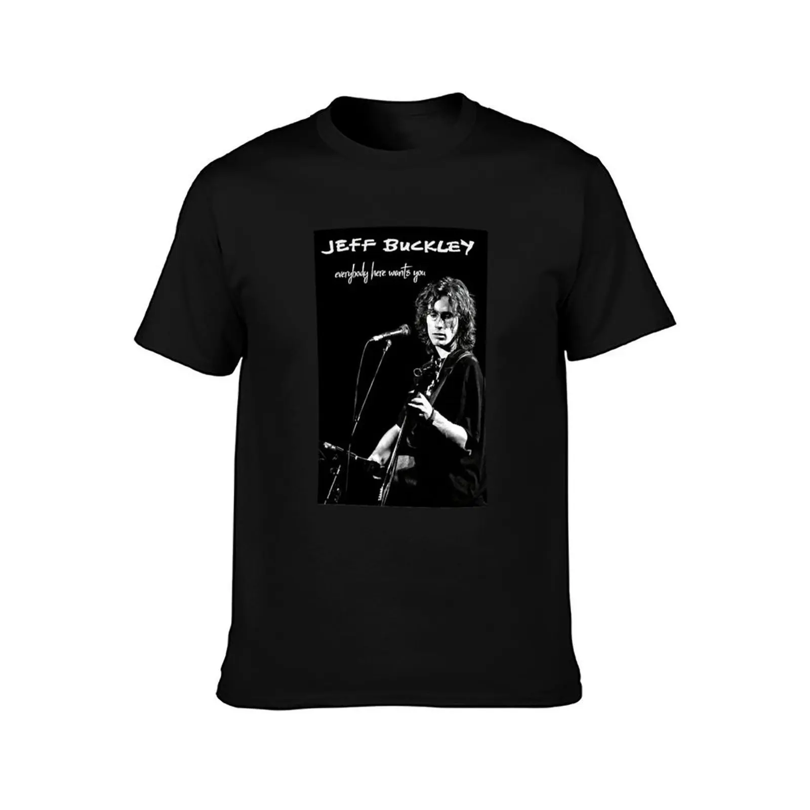 Buckley Everybody Here Wants You Poster T-Shirt, Summer Casual Cotton Tee, Oversized Streetwear Tops, Vintage Graphic Print
