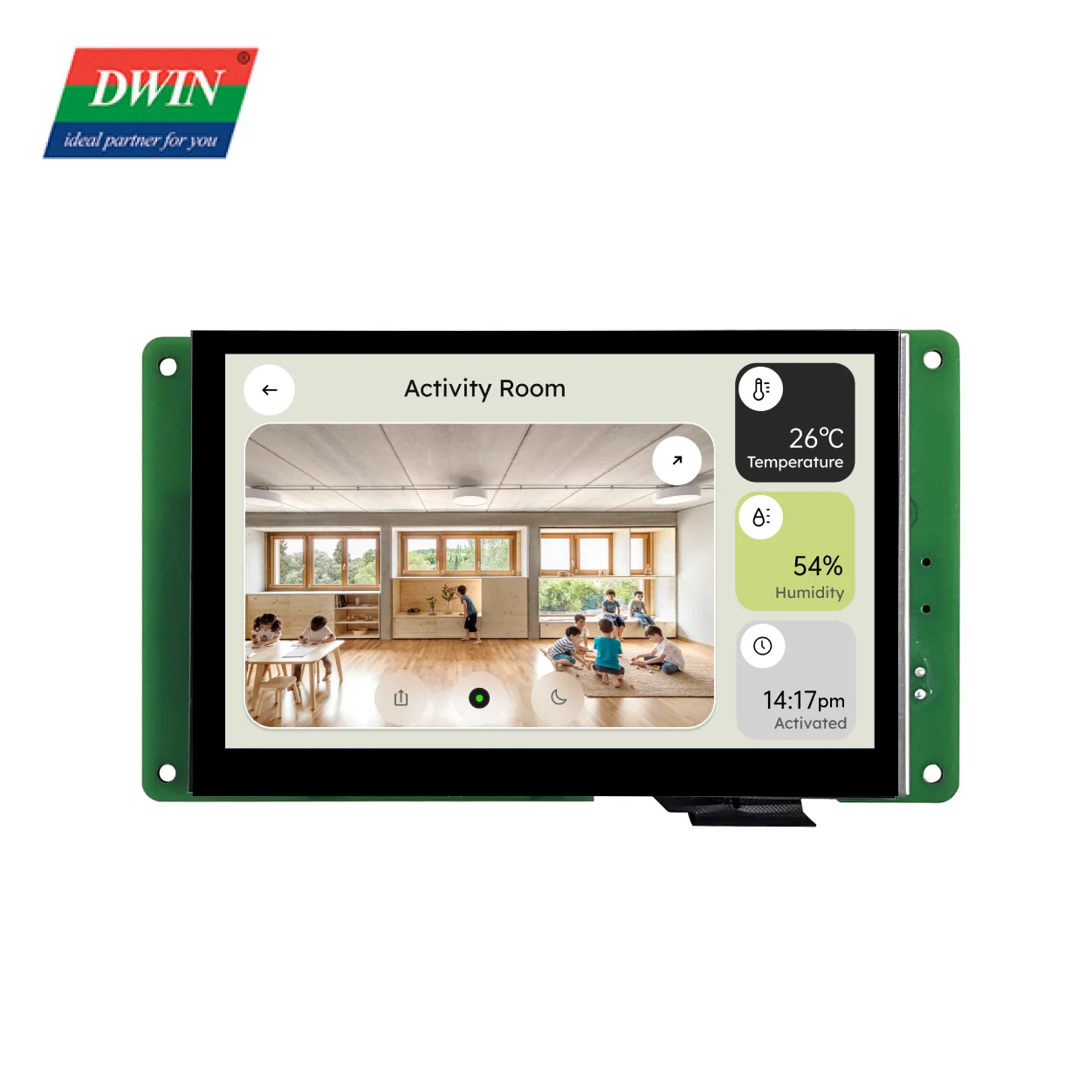 

2026 DWIN 5 Inch 800*480 IPS TFT LCD Display 262K High Brightness FSK Bus Camera HMI Touch Screen