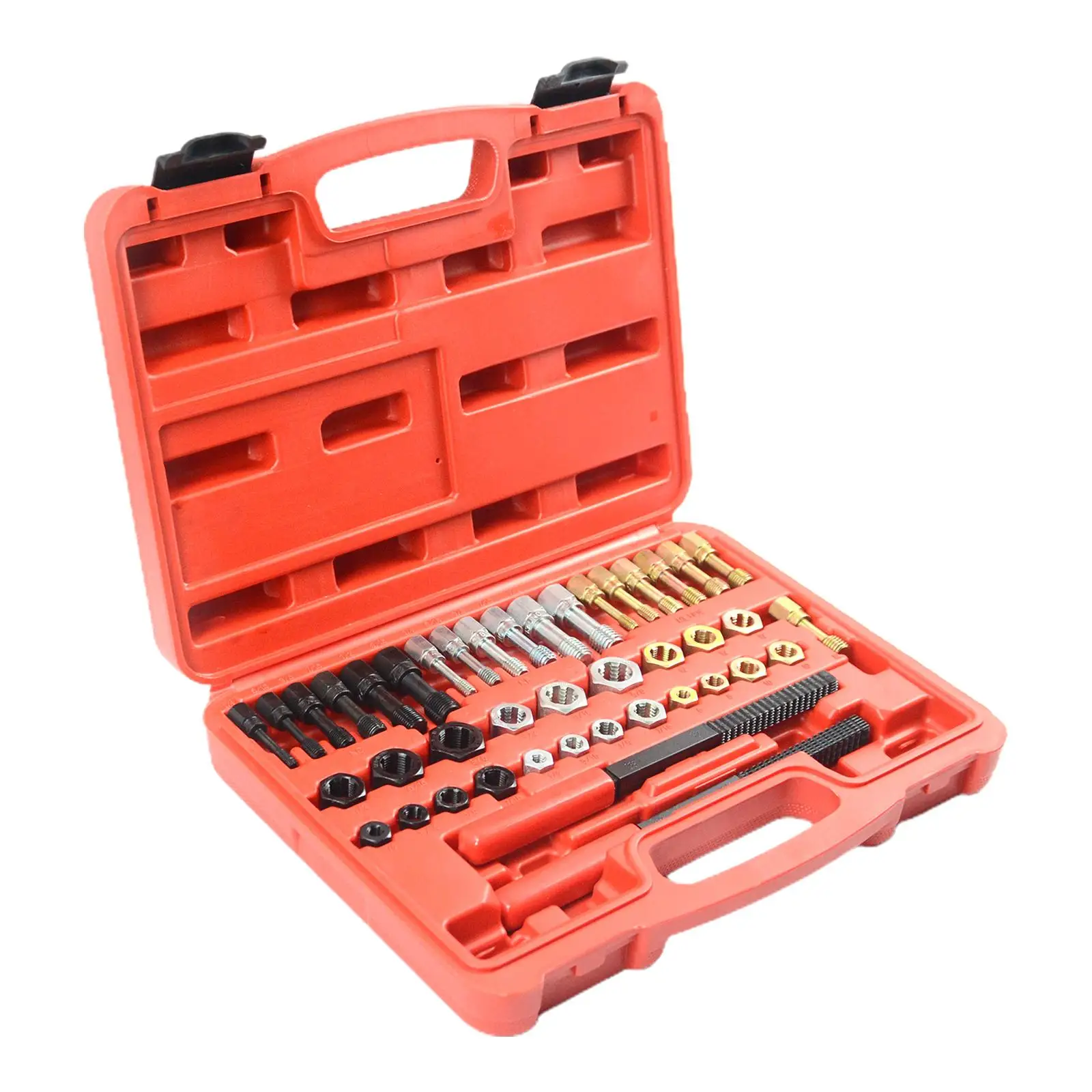 

42x Thread Repair Tool Kit Convenient to Use Tapping Tool with Toolbox 21 Dies Portable Easy Carry Thread Repair Insert Kit