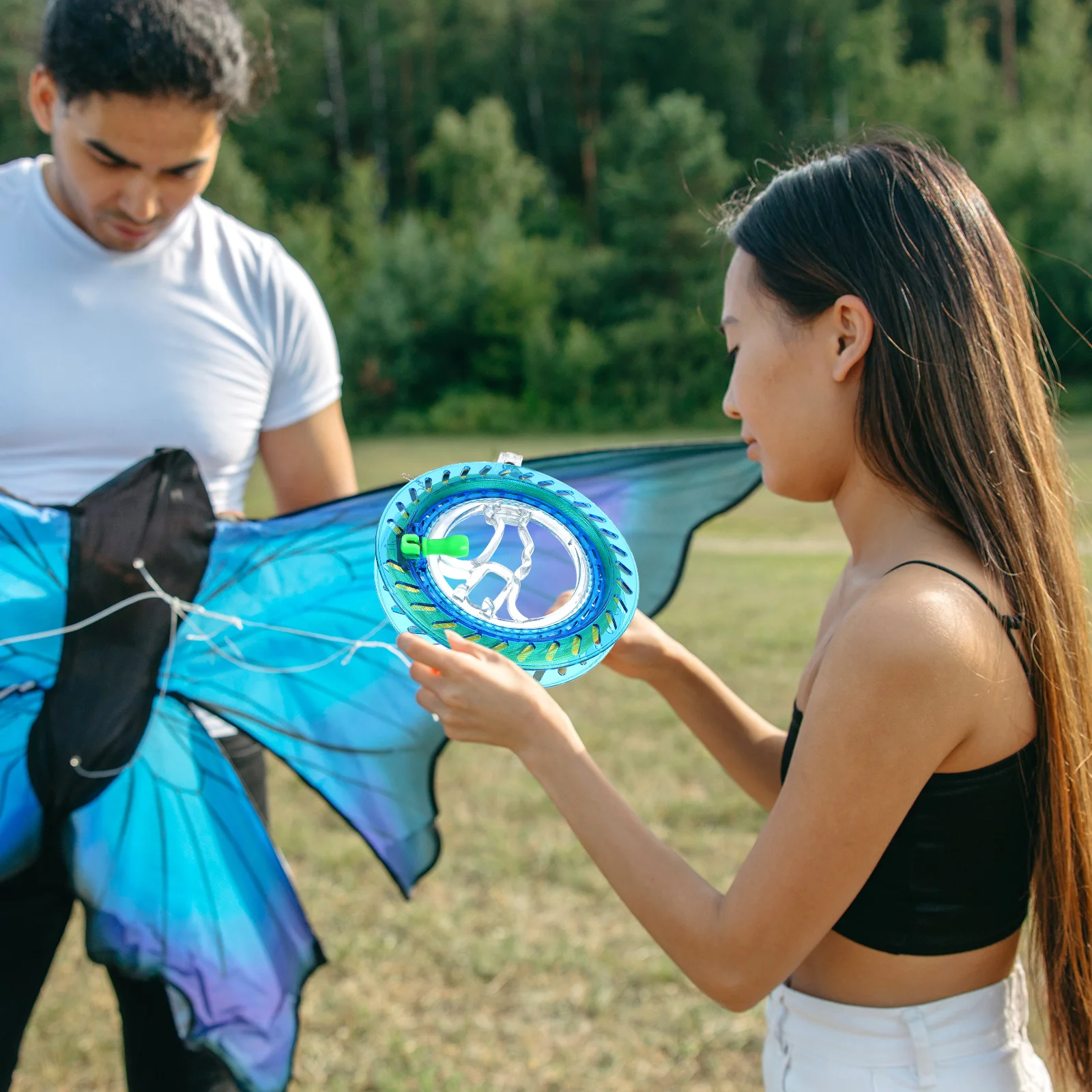 ABS Onbreekbaar Lager Kite Reel 400M Lijn 20CM Kristal Kras Slagvast Slot Ontwerp Gemakkelijk voor Kinderen