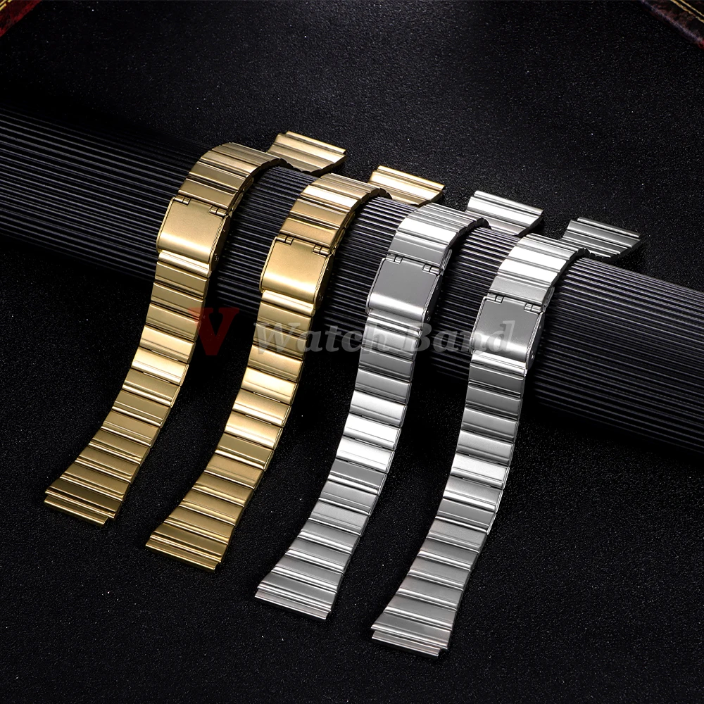 Steel Watch Strap 18mm for CASIO F91W W-800H W800H SGW400 F84 F105/108 A158/168 AE1200 Band 20mm for CA53 CA61 FT100 W520 W720 view 3
