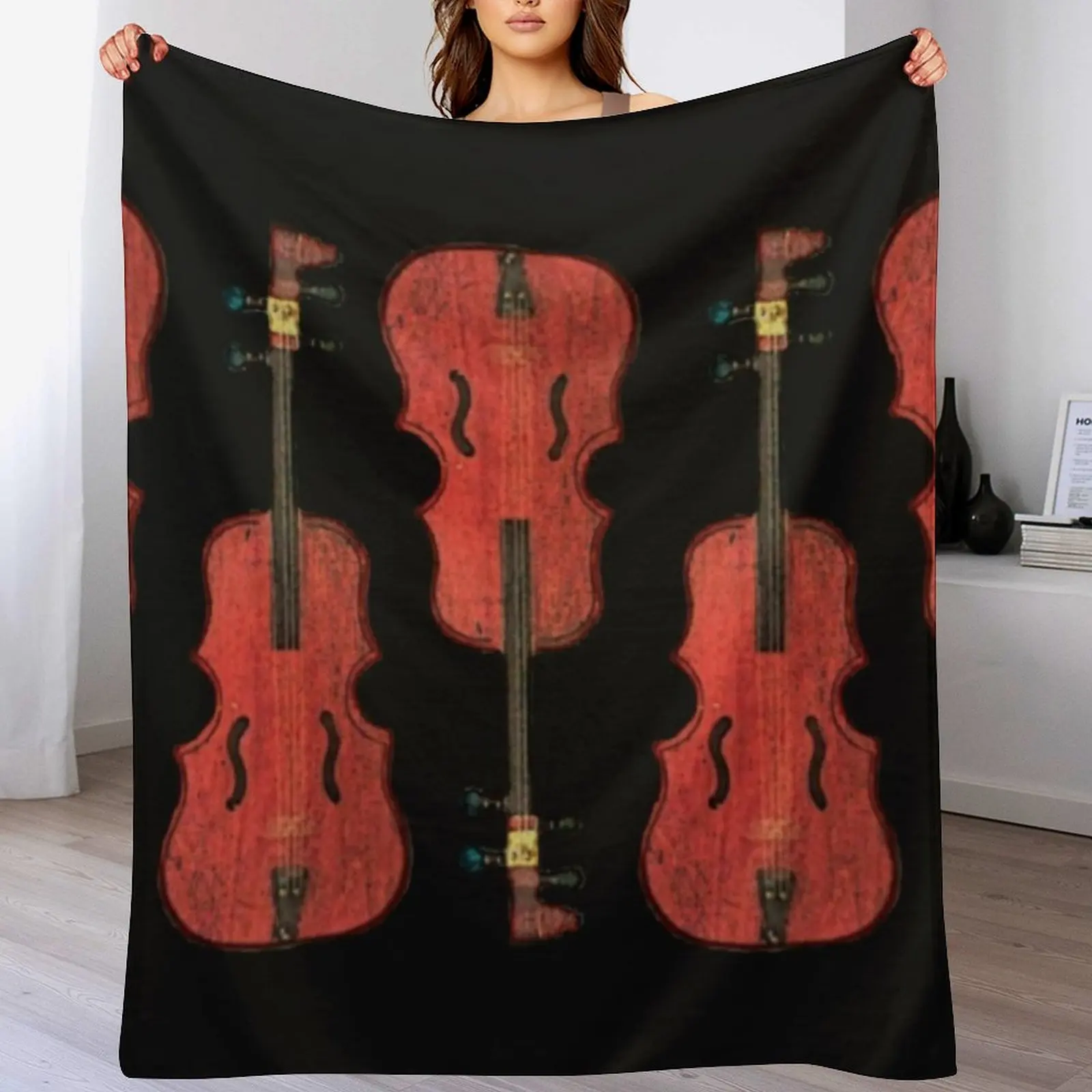 Cello Pattern Throw Blanket blankets ands Bed covers christmas gifts Flannels Blankets