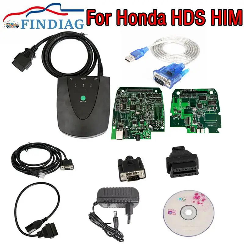 

Для Honda HDS HIM V3.104.24 модуль зеленый двойной печатной платы многофункциональная последняя версия автомобильный диагностический инструмент USB RS232 адаптер сканер