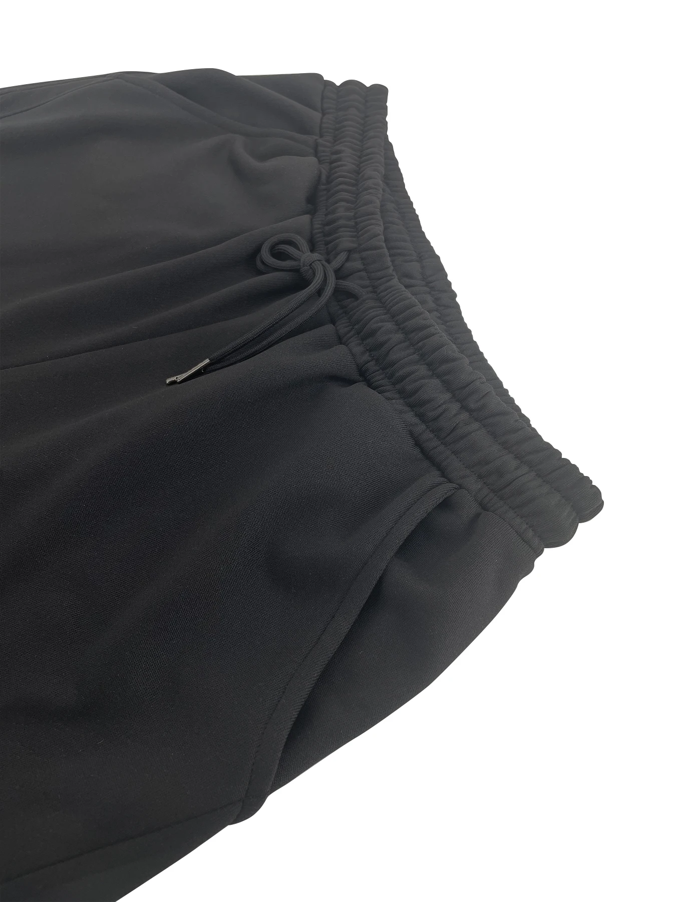 Men's spring and autumn elastic waist with a drawstring natural color block foot folding casual sweatpants suitable for fitness