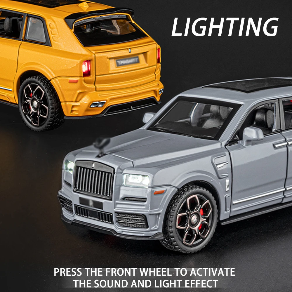 Scale 1:36 Cullinan SUV Metal Diecast Alloy Toy Cars Models Trucks For Boys Children Kids Toys Vehicles Hobbies Collection