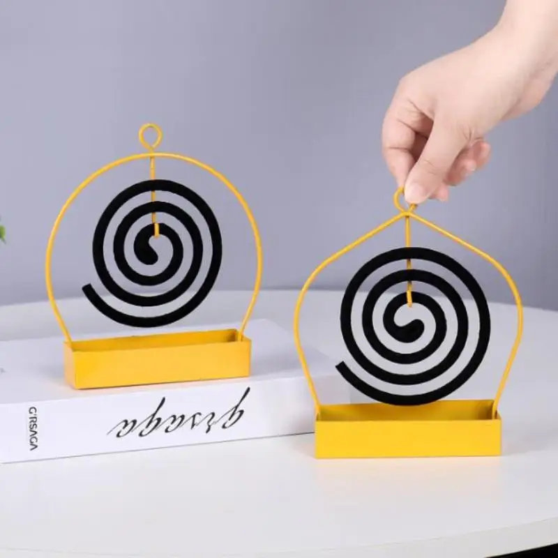 Iron Mosquito Coil Holder Multifunctional Incense Burner Rack Modern Repellent Frame For Household Bedroom Patio Indoor Outdoor