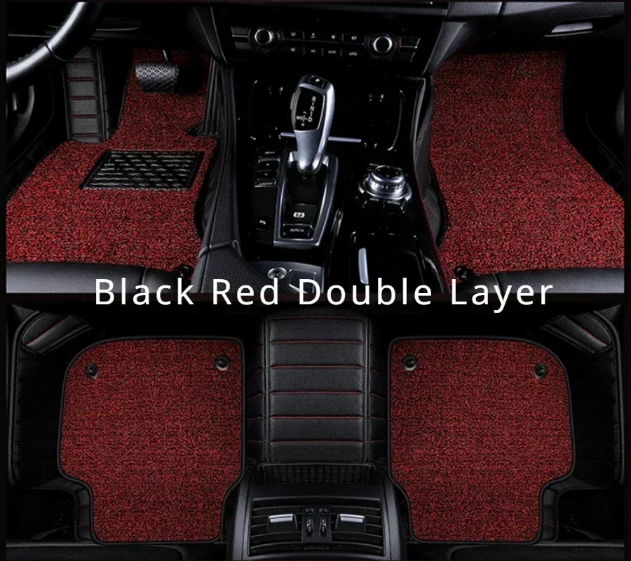 Striped Pu Leather 3D Car Floor Mat for Audi Q4 e-tron 2022 2023 Q5 e-tron Q5 Sportback Interior Detail Car Accessories