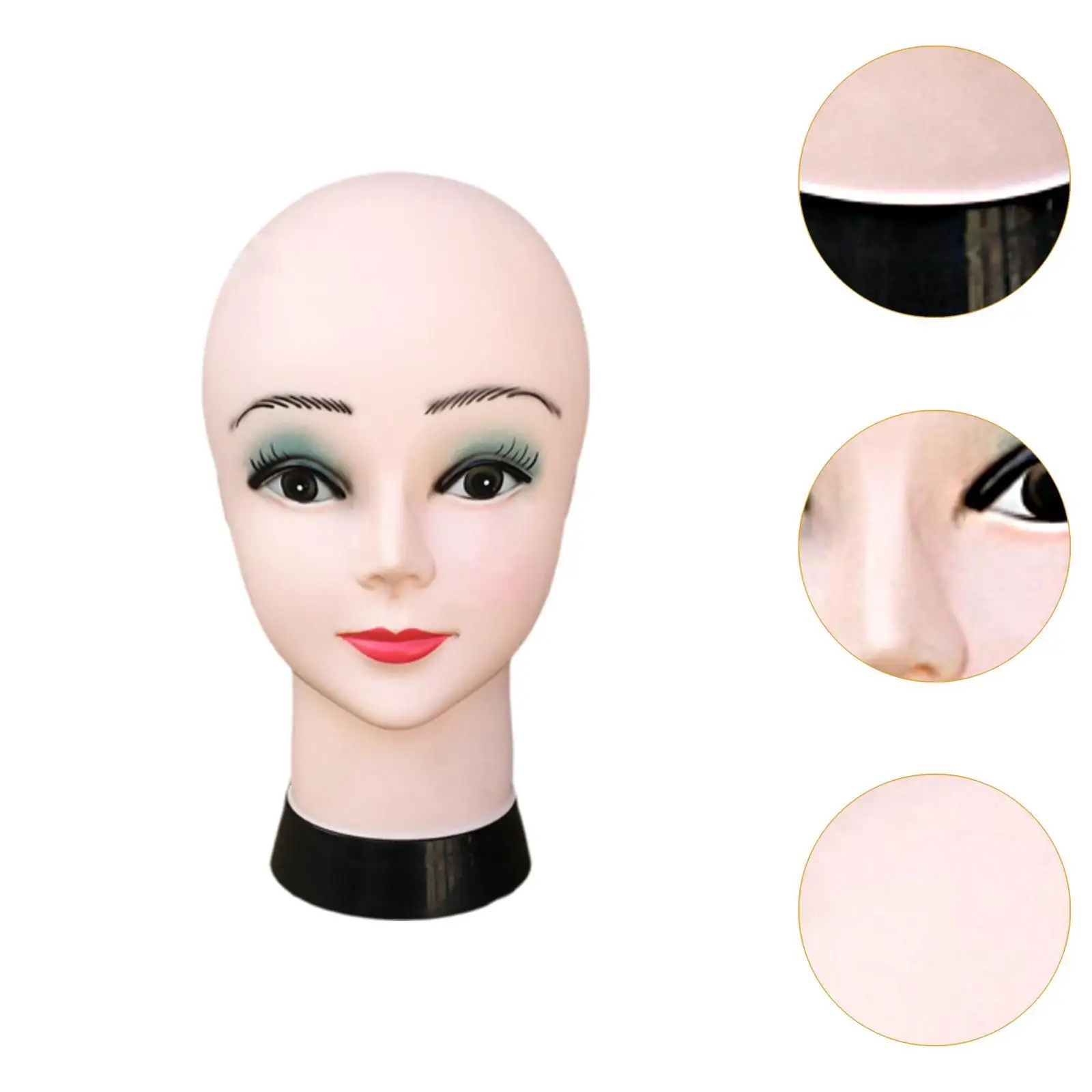 Female Bald Mannequin Head Hat Display Rack Sturdy Multipurpose Professional Wig Model Head Stand for Wig Making and Display