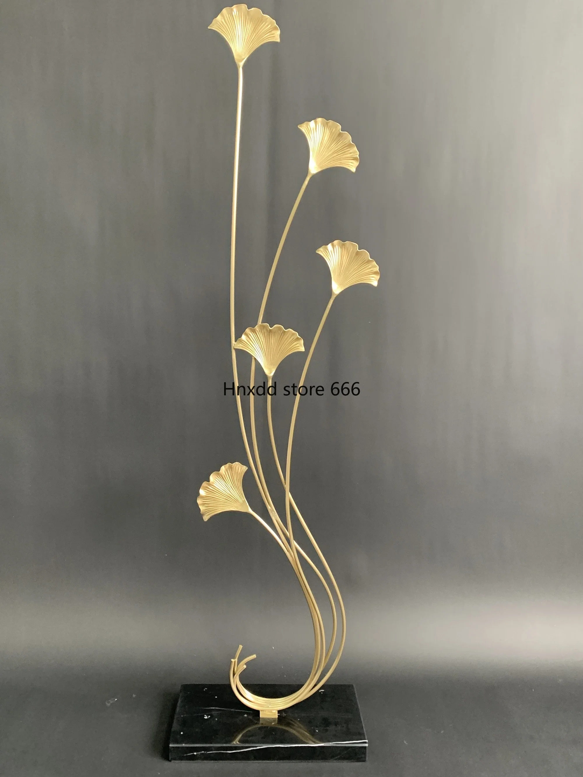 Pure copper ginkgo biloba creative ornament modern light luxury living room decoration