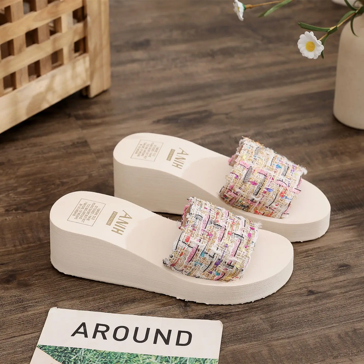 2024 Fashion Women Flip Flops Summer Beach Platform Slippers Casual Outside Wedges Sandals Ladies Flat Flip-flop Slide Sandal