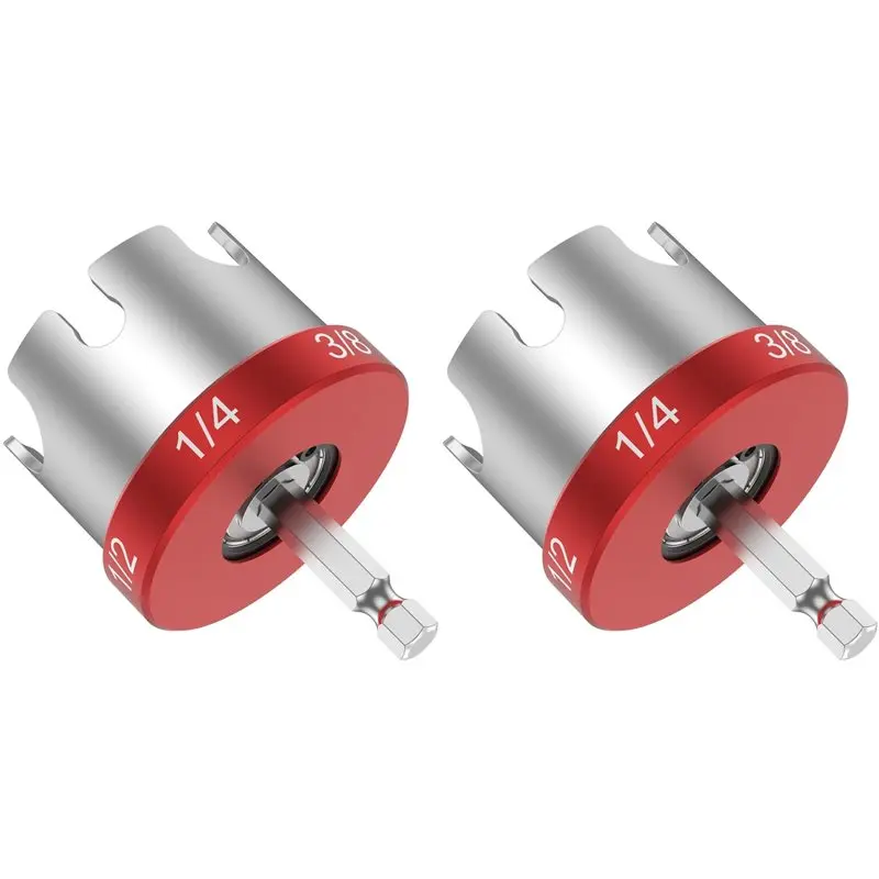 B14C 2X Threaded Rod Nut Runner For Impact Drill, Drill Attachment For 1/4 Inch 3/8 Inch & 1/2 Inchthreaded Rods