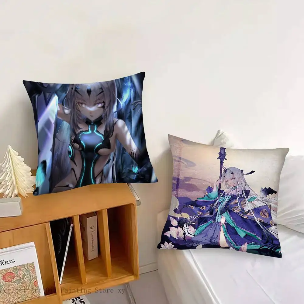 Melsine Anime Game Fate Grand Order Pillow Case Fashion Square Pillowcase Bedroom Sofa Room Ins Decoration Leisure