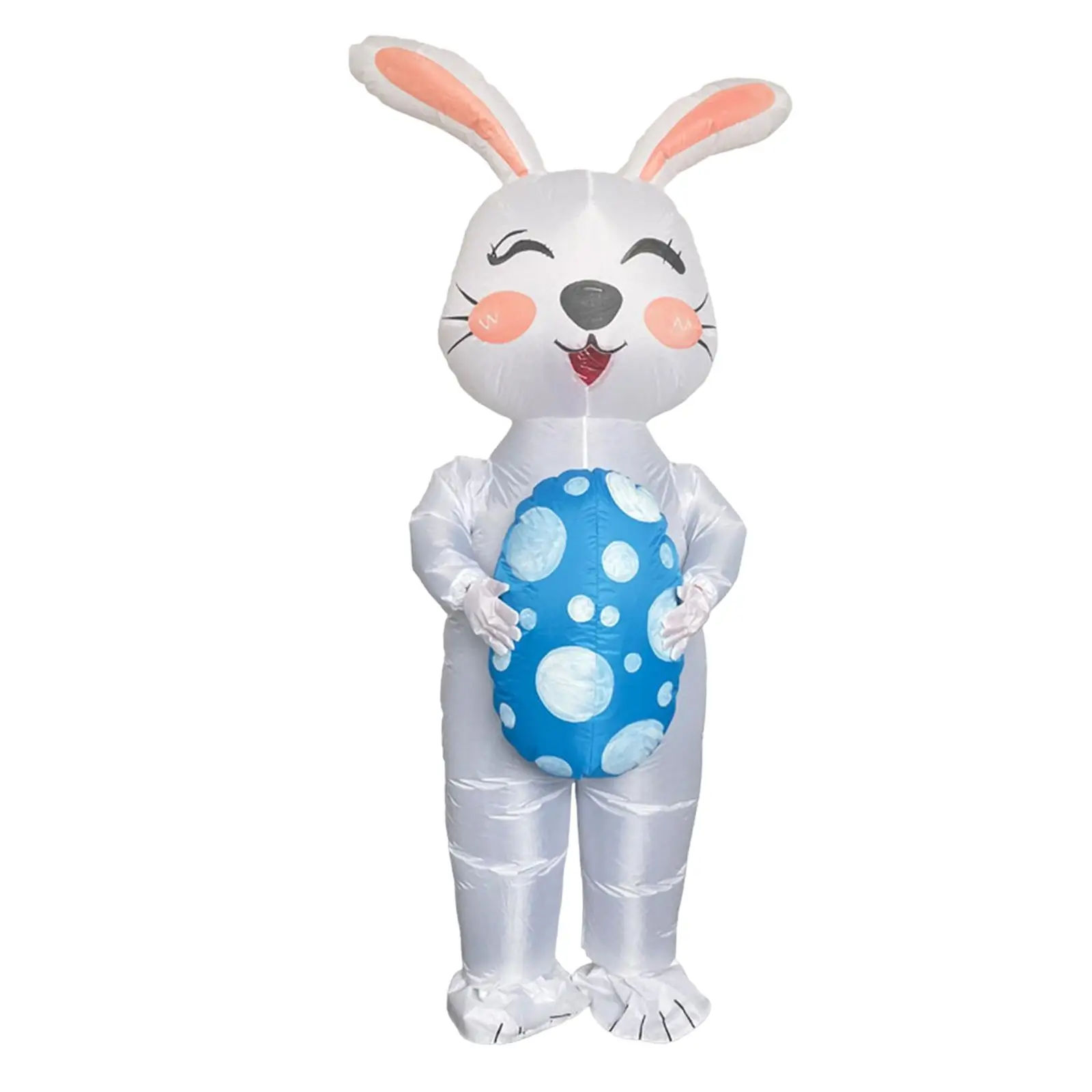 Cute Easter Rabbit Inflatable Costume Outfit Clothes Full Body Bunny Suit for Stage Performance Xmas Cosplay Halloween Party