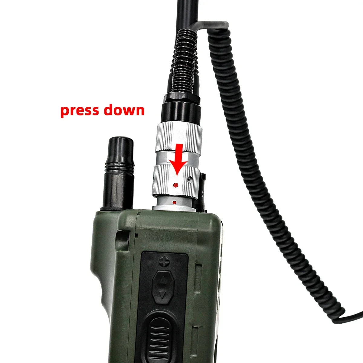 H-250 Tactical Ptt H250 Handheld Speaker Microphone Ptt 6-pin Plug for AN/PRC 152 PRC 148 PRC 163 Walkie-talkie