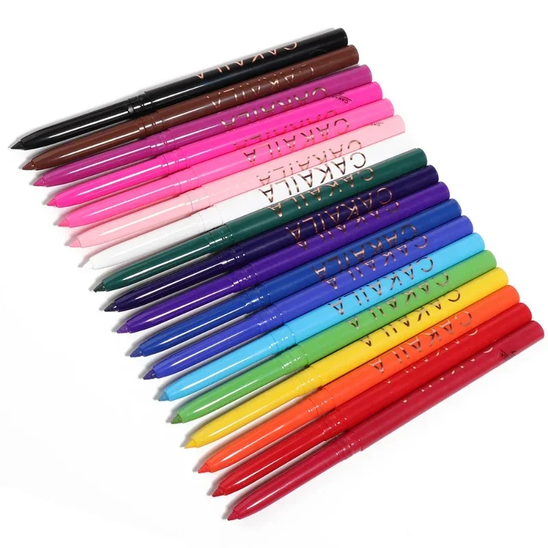 18-color Rotating Color Eyeliner Gel Long-lasting Waterproof Easy To Wear Smooth White Eye Liner Pencils Makeup Brand 1pcs