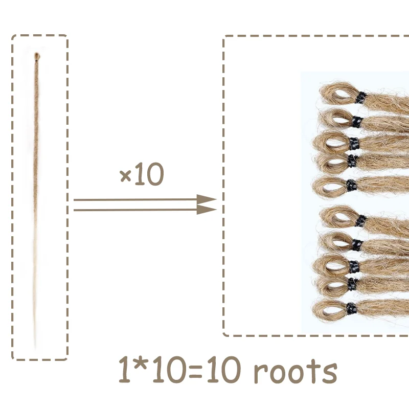 Ekstensi Dreadlock, 24 inci Cokelat ke Pirang, Ekstensi Dread Sintetis Rajut Ujung Tunggal dengan Gaya Reggae untuk perempuan