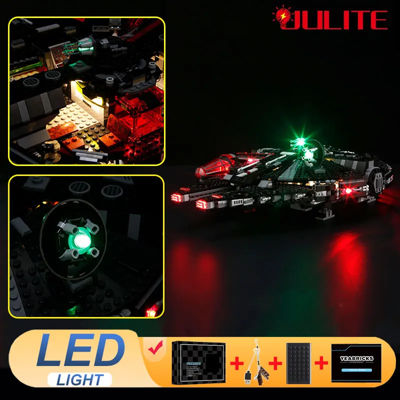 مجموعة إضاءة LED لـ LEGO 75389 The Dark Falcon Millennium Falcon Staring War (لا تشمل مجموعات الطوب لبنات البناء موديل)