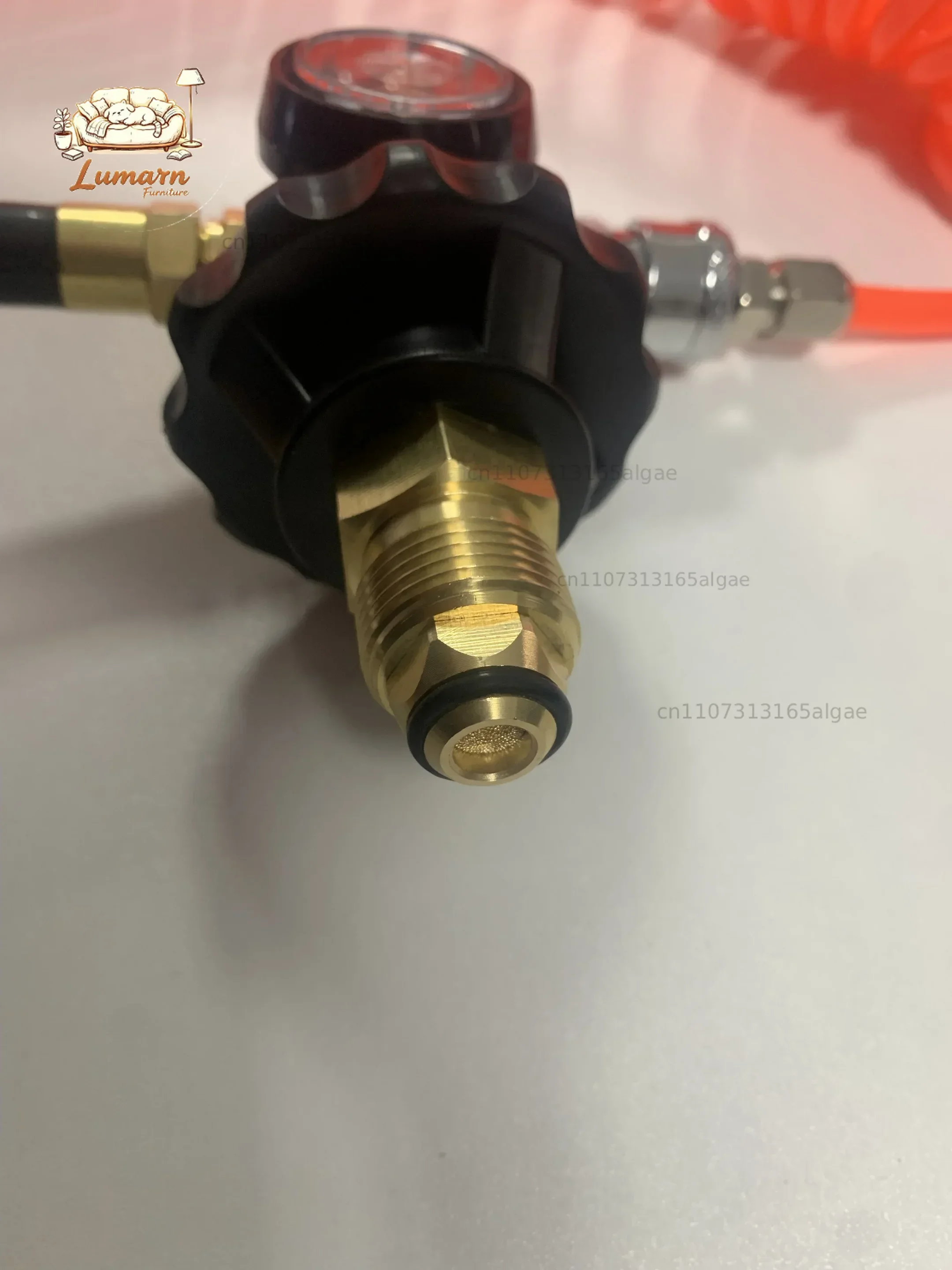 Portable HX0044 All Copper High-Pressure Helium Pressure Reducer Balloon Inflation Regulator Dual Outlet With Gas Pipe