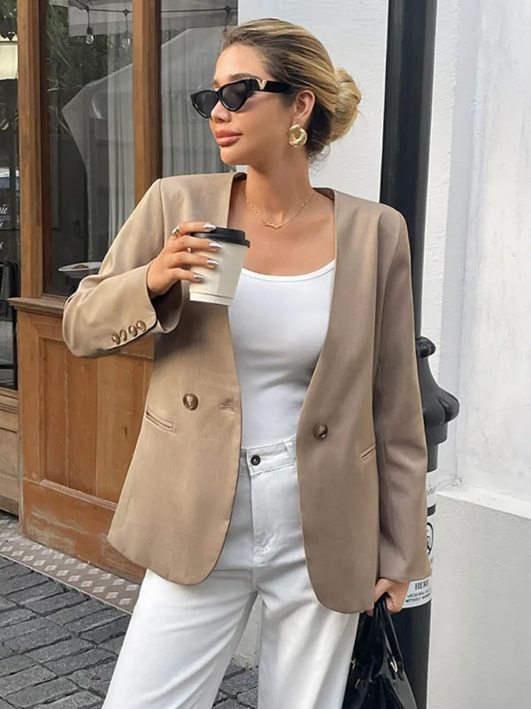 Bonboho 2026 Women's Casual Vacation Jacket V-neck Long Sleeves Buttoned Thin Coat Spring and Summer Stylish Outerwears