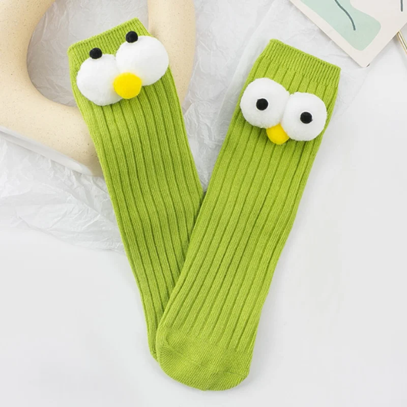 New autumn winter children\'s socks three-dimensional big eyes straight socks for 3-8 years old kids socks