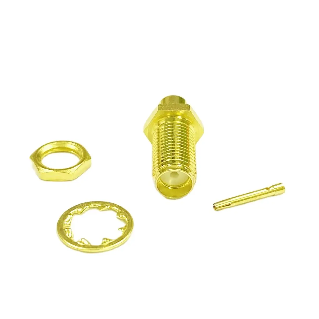 1pc SMA Female Jack Nut RF Coax Connector Solder for Semi-Fexible Cable RG402.141