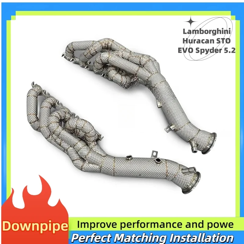 For Lamborghini Huracan STO EVO Spyder 5.2 2019-2020 High Performance exhaust downpipe quality Stainless steel Exhaust auto pat