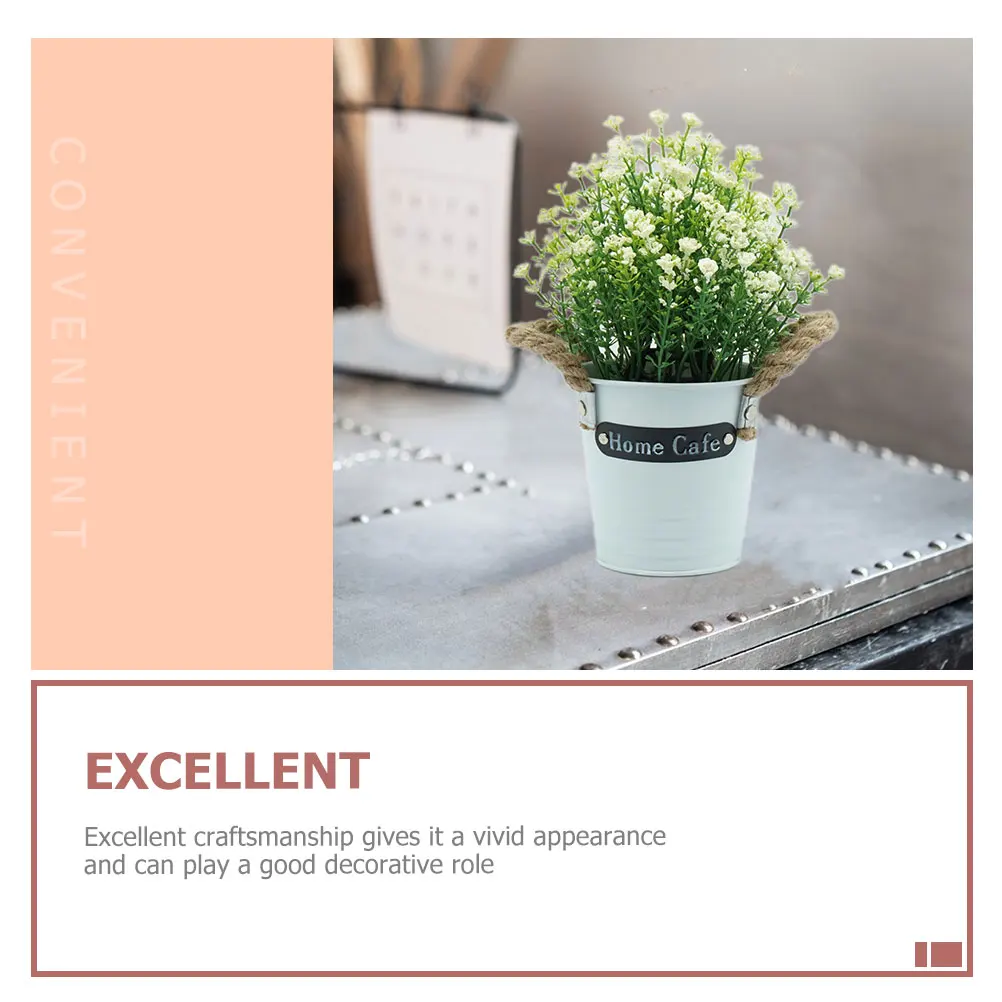 

Artificial Bonsai Realistic Fake Plants Indoor Decor Lifelike PP Iron Foam Rope Craftsmanship Vivid Details Desktop nament Green